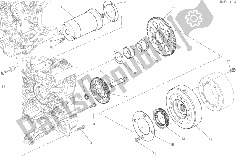 Alle onderdelen voor de Elektrisch Starten En Ontsteken van de Ducati Monster 821 USA 2018